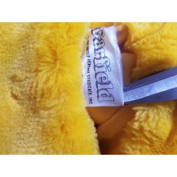 Vintage 80s 1981 Garfield cat comic cartoon house Slippers yellow M 7 8 - Picture 6 of 8